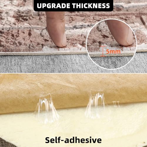 3D Wall Panels Peel and Stick Faux Foam Brick Wallpaper Covering - color: Red Brick, size: 20 Pcs