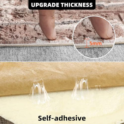 3D Wall Panels Peel and Stick Faux Foam Brick Wallpaper Covering - color: Red Brick, size: 20 Pcs