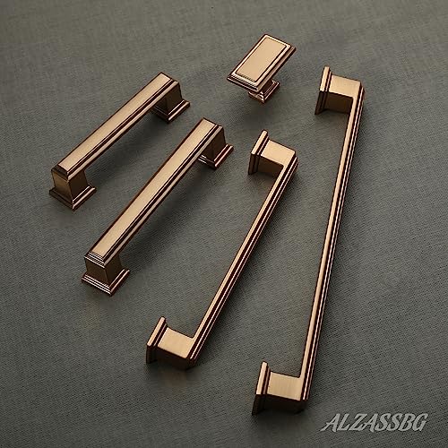 Alzassbg 3-3/4" Champagne Bronze Cabinet Pulls 10 Pack, AL3071TGP - color: Champagne Bronze, size: 3-3/4" Hole Center