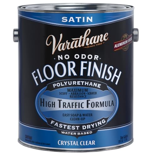 1 gal Rust-Oleum Brands 230231 Clear Varathane, Diamond Water-Based Interior Floor Polyurethane, Satin