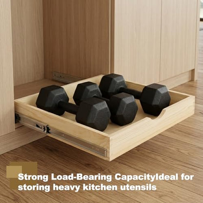 Soft Close Wood Pull-Out Cabinet Drawer, 23", Fits 24"+ Opening - size: 23inch