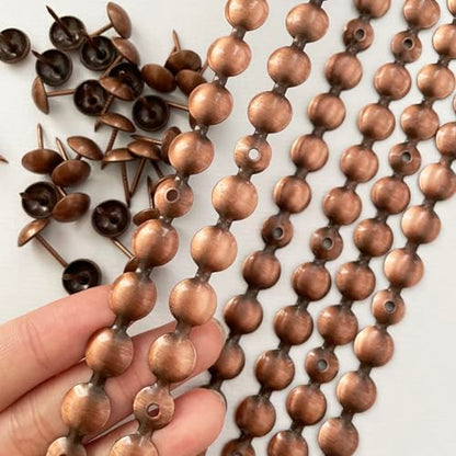 10Meters Upholstery Tacks Strips/Nailhead Trims(O:11mm Copper) - color: Copper, size: 11mm