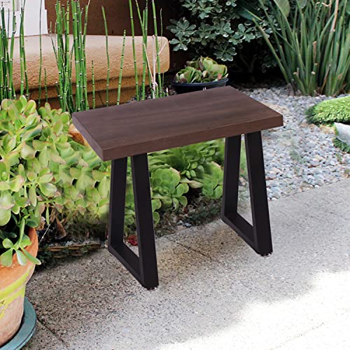 NXN-HOME 19 inch Trapezoid Metal Legs, Coffee Table Legs, Bench Metal Legs, Set of 2 Mid Century Home DIY Projects Black Furniture Legs(19.5”H x 12.8”W) - size: 19 inches-Trapezoid