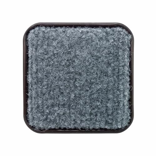 SoftTouch 2-1/2" Square Reusable Carpet Bottom Furniture Caster Cups for Office Chairs, Desks, and Carts, Furniture Wheel Caster Cups for Carpet and Hardwood Surfaces, 12-Pack, Brown/Gray - size: 1-3/4 Inch, 12 Pack, style: Square