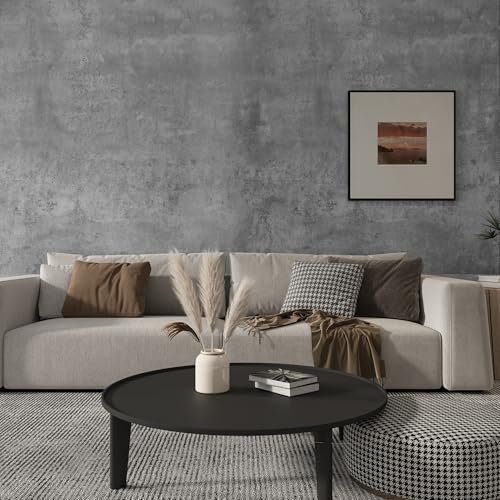 16x708 inch Large Concrete Wallpaper Peel and Stick Gray Contact Paper Faux Concrete Cement Look Wallpaper Removable Self-Adhesive Modern Industrial Wall Paper for Living Room Kitchen Bedroom - color: Light Gray, size: 16" x 708"