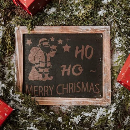 YKW 10 Pcs Large Christmas Stencils Set - Reusable 14.1x8.6 Inch Holiday Templates for Painting on Wood, Porch Signs, Walls & Canvas - Snowman, Tree, Reindeer Designs - DIY Home Decor Tool - style: XMAS