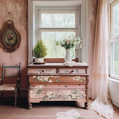 Redesign Décor Transfers® Blossom Botanica 24"x35",Wall Decals DIY Wallpaper Wall Stickers Murals Decor Furniture Decoration