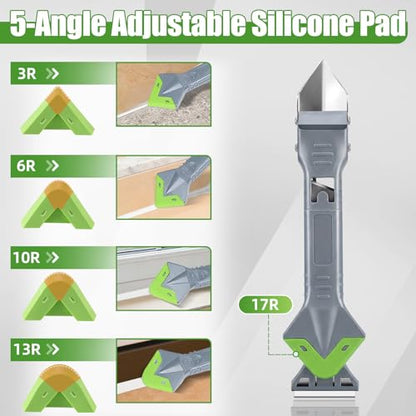 5 In 1 Caulking Tool Kit, Silicone Caulk Tool & Caulk Remover Tool