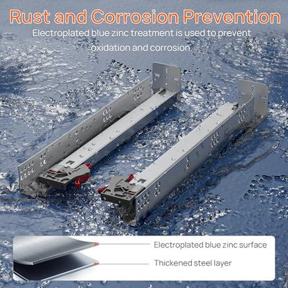12 Inch Soft Close Undermount Drawer Slides,Full Extension,100 Lbs,1 Pair - size: 12 Inch