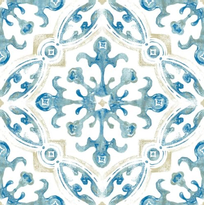 FloorPops 12-in by 12-in Tuscan Peel and Stick Floor Tiles (10 Tiles), (10 sq.ft./Carton) (Pack of 6) - size: 12-in by 12-in (Pack of 6)