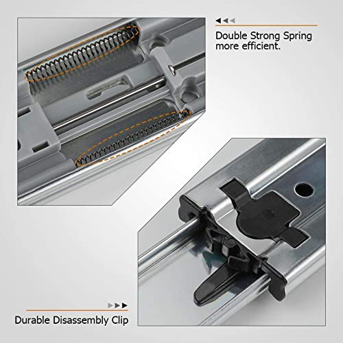 LONTAN 10 Pairs Soft Close Drawer Slides 12 Inch Heavy Duty Cabinet Rails - color: Silver-Soft Close, size: 12 Inch - Drawer Slide
