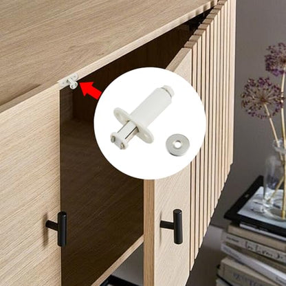 4 Pcs Recessed Magnetic Touch Latch - color: White