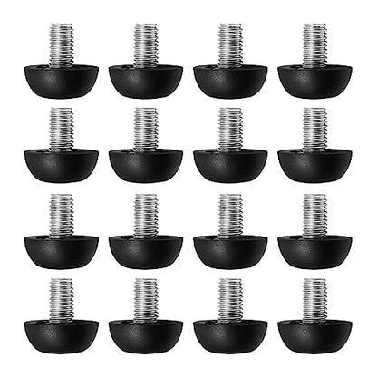 16 PCS 8mm x 1.25 M8 Adjustable Leveling feet, Adjustable Furniture Leg Leveler, Replacement Outdoor Patio, Stainless Steel Screw-in Leveling Feet Glides - color: 16pcs