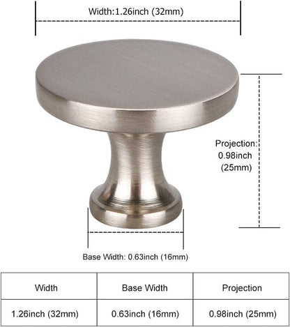 homdiy 30 Pack Brushed Satin Nickel Cabinet Knobs, Solid Zinc Alloy - color: Satin Nickel, size: 30 Pack