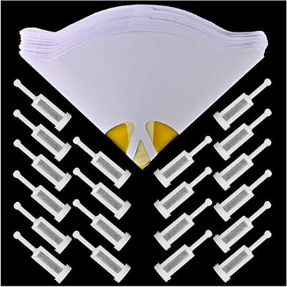 20 Gravity Spray Gun Filters Fine Mesh & 190 Micron Filter Paint Strainers