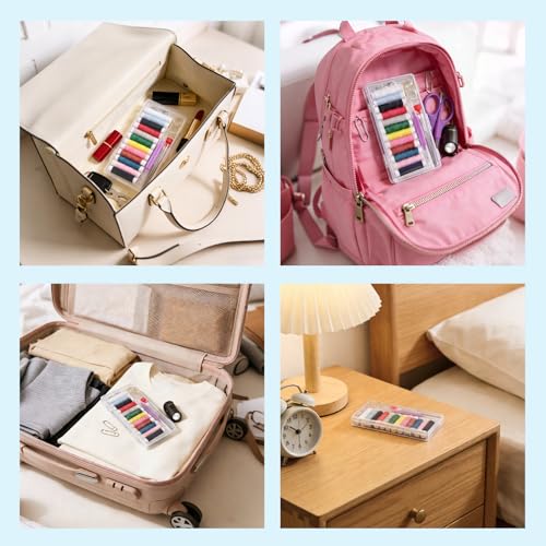 Feoqibu 47pcs Sewing Kit, Emergency Sewing Tools
