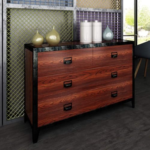 Livelynine 15.8X197 Textured Mahogany Wood Contact Paper for Desk Kitchen Countertops Peel and Stick Table Top Covers Self Adhesive Wood Veneer Sheets Red Cherry Wood Vinyl Wrap for Cabinet Covering - size: 15.8" x 197"