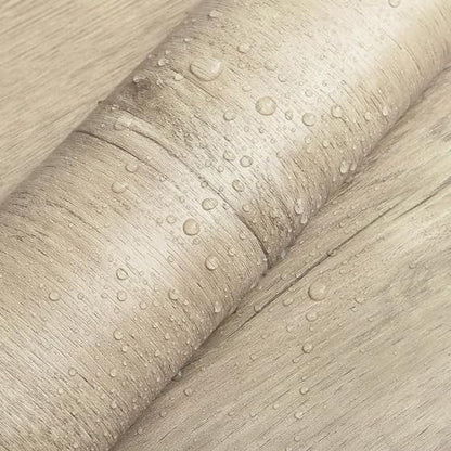 GloryTik 197"X17.7" Light Brown Wood Grain Contact Paper Faux Wood Peel and Stick Wallpaper Wood Removable Self Adhesive Waterproof Wallpaper - color: Light Brown, size: 17.7" x 197"