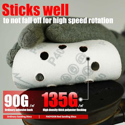 Sanding Disc 5 Inch 8 Hole, 100 Pcs Orbital Sanding Discs Hook and Loop, Sandpaper for polishing and Grinding, 320 400 600 800 1000 Grit Sand Paper for Random Orbital Sander - style: assort grits(fine) 100 Pcs