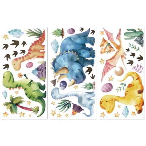 Peacoblue Cute Dinosaurs Rub On Transfers for Furniture Craft 6"x12" - style: Cute Dinosaurs