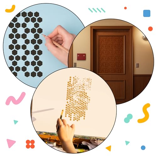 14 PCS Stencils Texture Stencils for Painting Crafts Reusable Art Deco - size: Shape Stencils