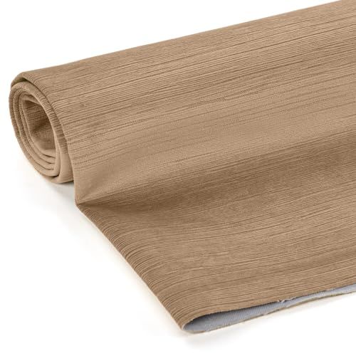 Foamma Benson Textured Microfiber Plain Velvet Upholstery Fabric by The Yard – 56" Wide Soft Fabric Ideal for DIY Sewing, Upholstery, Crafts, Chairs, Sofas and Home Décor - Latte, 1 Yard - color: Latte, size: 1 Yard
