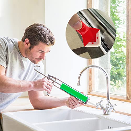 Caulking Tools-Silicone Sealant Finishing Tool Kit Caulk Grout Remover Scraper(Stainless Steel Head) For Kitchen Bathroom And Window (3 in 1) (10Pcs) - color: Black-10pcs