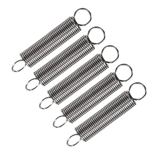 METALLIXITY Extension Spring (0.8x8x35mm/0.04"x0.32"x1.38") 5Pcs, 304 Stainless Steel Tension Spring Wire - for Home Repair Construction Machinery - size: 0.04"x0.32"x1.38"