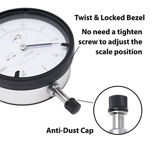 Clockwise Tools Dial Indicator, DICR-0105 0-1 inch - style: 0-1" DICR-0105