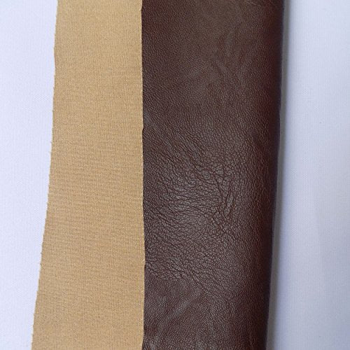 Mybecca 16oz Full Grain Soft Skin Leather Fabric (54" Wide) by The Yard, Dark Brown - size: 1 Yard