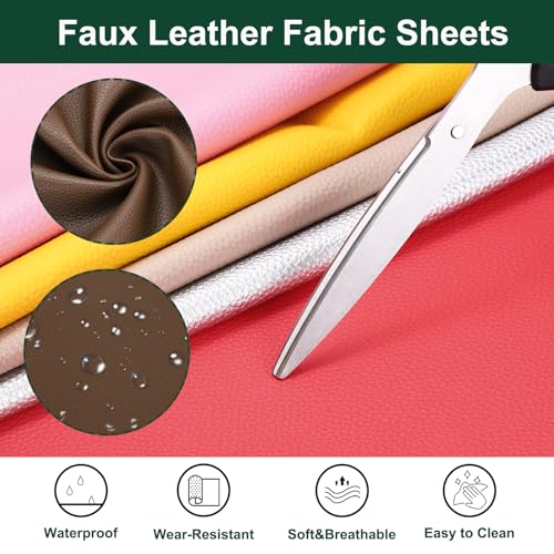MECCANIXITY Faux Leather Fabric Sheets, 54x36 Inch Waterproof Solid Soft PU Synthetic Leather Sheet for Upholstery Replacement Renovate Furniture Bag Crafts DIY Sewings(Light Brown) - color: Light Brown