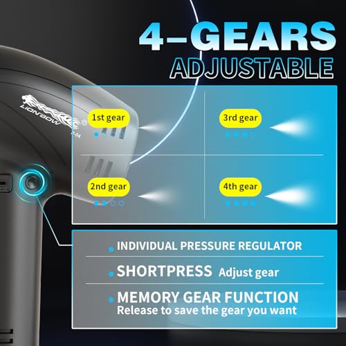 Lionbow pistola Paint Sprayer Gun electrica Handheld Electric Paint Spray Gun High-Power Equipment Portable Cordless Spray Gun for Painting Cars,Furniture, Fence, Garden Chairs etc and DIY(4 Gear)