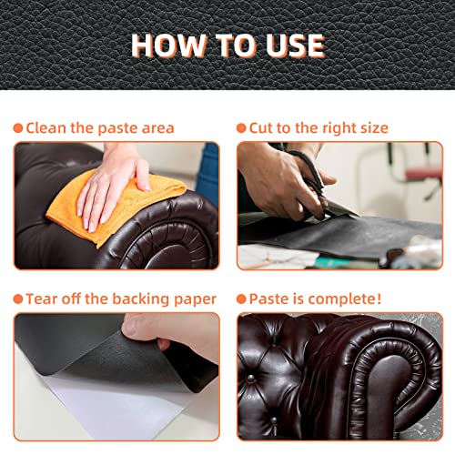 Leather Repair Kit, Large Vinyl Repair Patch for Couches Furniture - color: Dark Coffee, size: 23.6x78.7 inch
