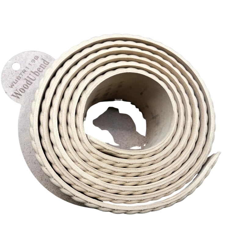 WoodUBend Trim WUB0119IE 208x6.2cm Heat Bendable & Flexible Wood Trims - DIY Craft, Furniture & Home Decor - Easy to Apply & Paint - Versatile, Reusable & Durable - size: 208x6.2cm