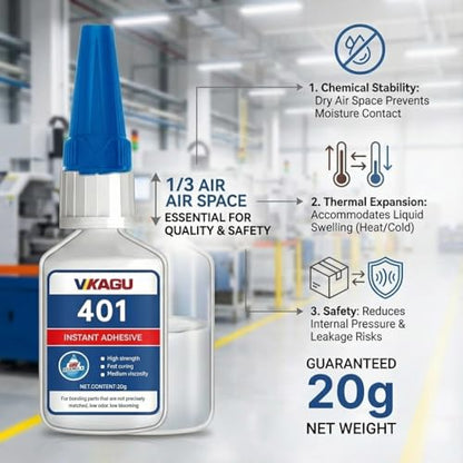 401 Super Glue Instant Adhesive Clear 20g for Plastic Wood Metal Rubber Leather 2 Pack - size: 401, style: 2 Pack