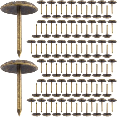 100pcs Metal Thumb Tacks for Wall, Bronze Push Pins, 0.4" x 0.6" - color: Bronze, 100pcs, Style2