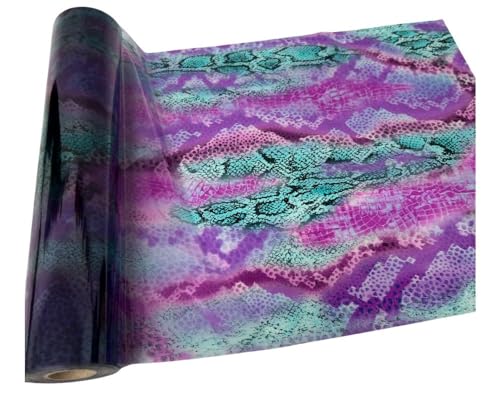 Artistic Painting Studio Foil Transfer Sheets - Decorative Metallic Foil for Crafts & Tumblers (Raven Snake - Purple) - color: Raven Snake - Purple