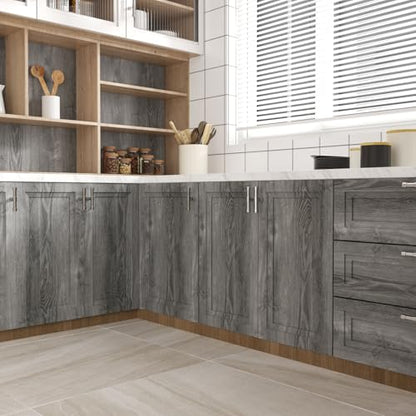 15.7"x472" Rustic Grey Oak Wood Grain Contact Paper Peel and Stick Wood Wallpaper for Countertop Cabinet Desk Waterproof Removable Thick Wooden Look Vinyl Wrap Table Drawer Shelf Liner Walls - size: 15.7" x 472"