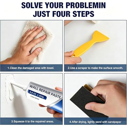 Wall Repair Paste Tube,Drywall Patch Repair Kit, Plaster & Hole Repair