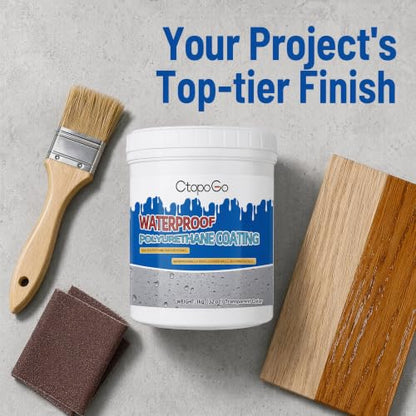 Water-Based Polyurethane Gloss Finish 32 oz - size: 32 oz