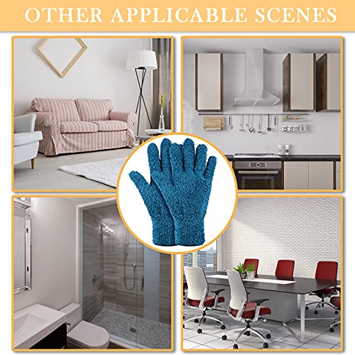 Patelai 3 Pairs Microfiber Dusting Gloves for Plants Leaf, Small - color: Dark Blue, Gray, Khaki, size: Small