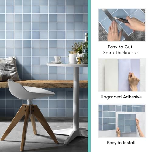 Commomy 10 Pcs Faux Brick 3D Peel and Stick Tile 11.8"x11.8" - color: Brick-09B