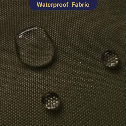 Waterproof Canvas Fabric by The Yard 600D Upholstery Outdoor Fabric 58”W - color: Army Green, size: Cut by the yard