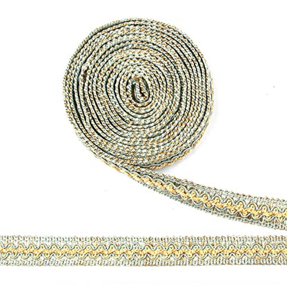 BEL AVENIR Braid Trim 0.78 inch 6.8 Yards Blue Gimp Fabric Trim - color: Blue