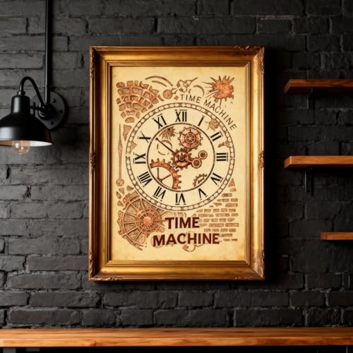TIAMECH Reusable A4 Mechanical Clock Stencil for Painting - style: Mechanical Clock