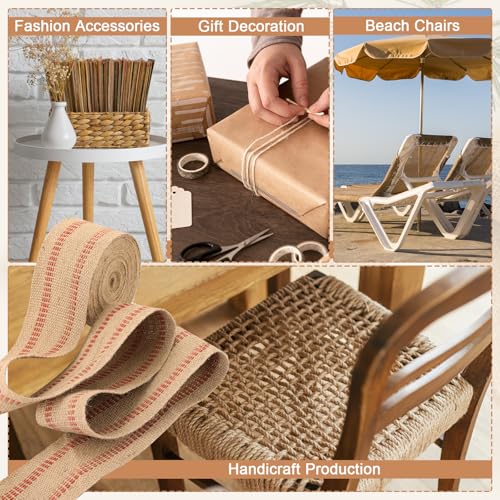 33 Yards Craft Jute Webbing Tape, Width 3.5" W Roll Webbing Tape