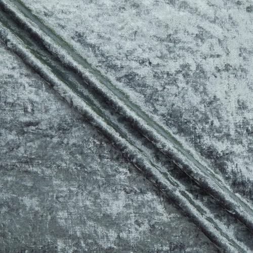 72" Shadow Crushed Velvet Blue, Fabric by the Yard - color: Blue, size: Cut by the Yard