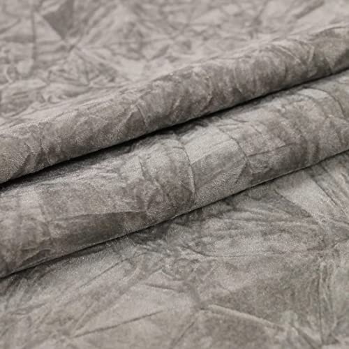 Fashion Fabrics LLC Silver Gray Crush Velvet Flocking Upholstery Drapery Fabric - Sold By The Yard - 60" - color: Silver Gray