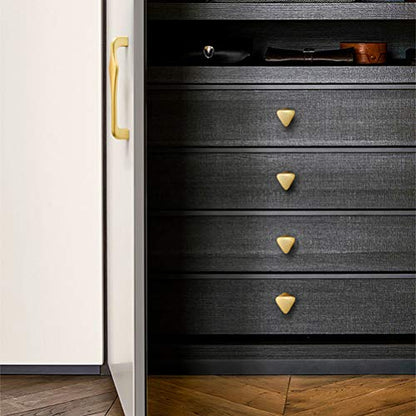 4 Pieces Gold Triangle Cabinet Knob, Brass Dresser Drawer Knobs - size: 4 Pack