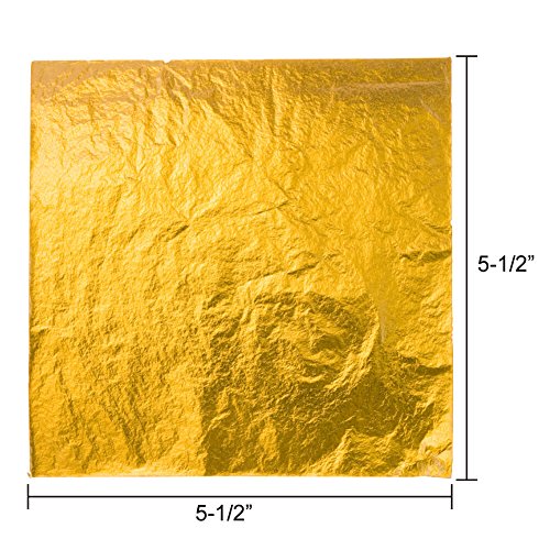 Paxcoo 300 Gold Leaf Sheets for Resin, Gold Foil Flakes Metallic Leaf for Resin Jewelry Making, Nail Art, Slime, and Gilding Crafts (Gold, Silver, Rose Gold Color 5.5 by 5.5 Inches) - color: 300Pcs Gold, Silver and Rose Gold Leaf